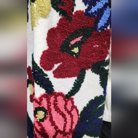 Nwt Free People Meadows Womens embroidered cropped cotton blouse Sz L - Picture 7 of 14